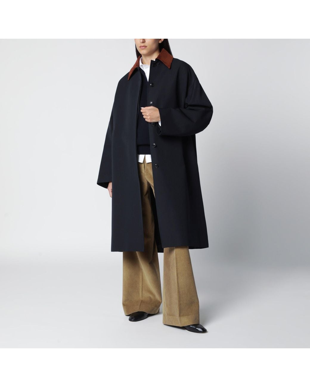 Rohe Blue Cotton And Wool-Blend Coat