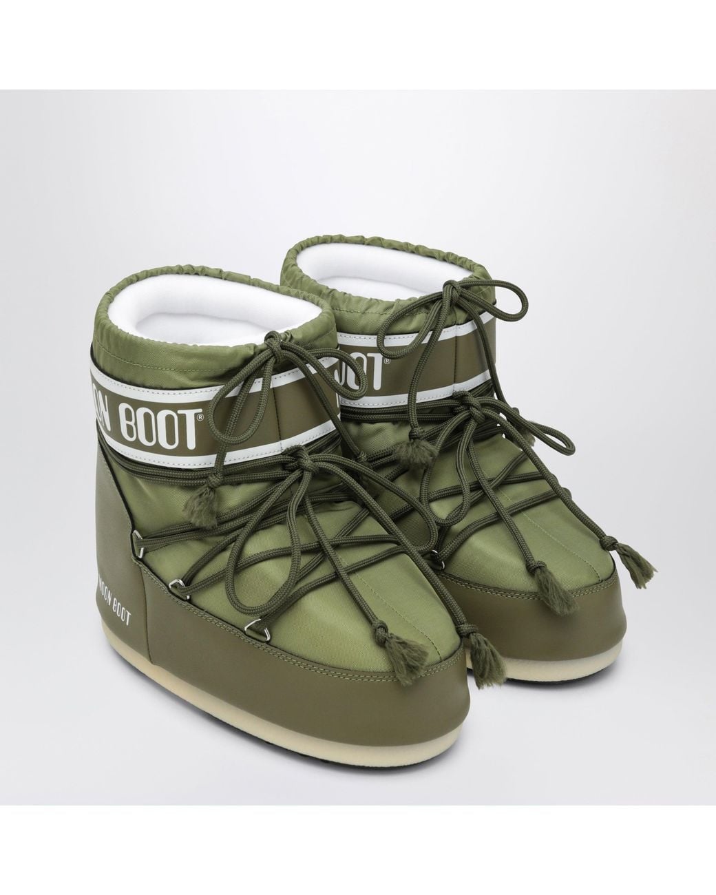 Moon Boot Green Icon Mini Low Nylon Boot For