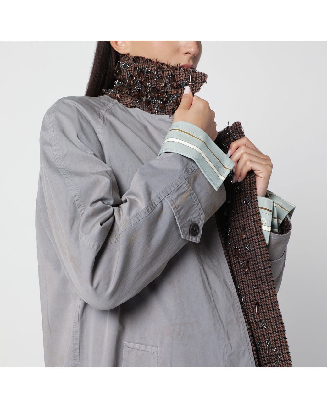Prada Gray Reversible Overcoat