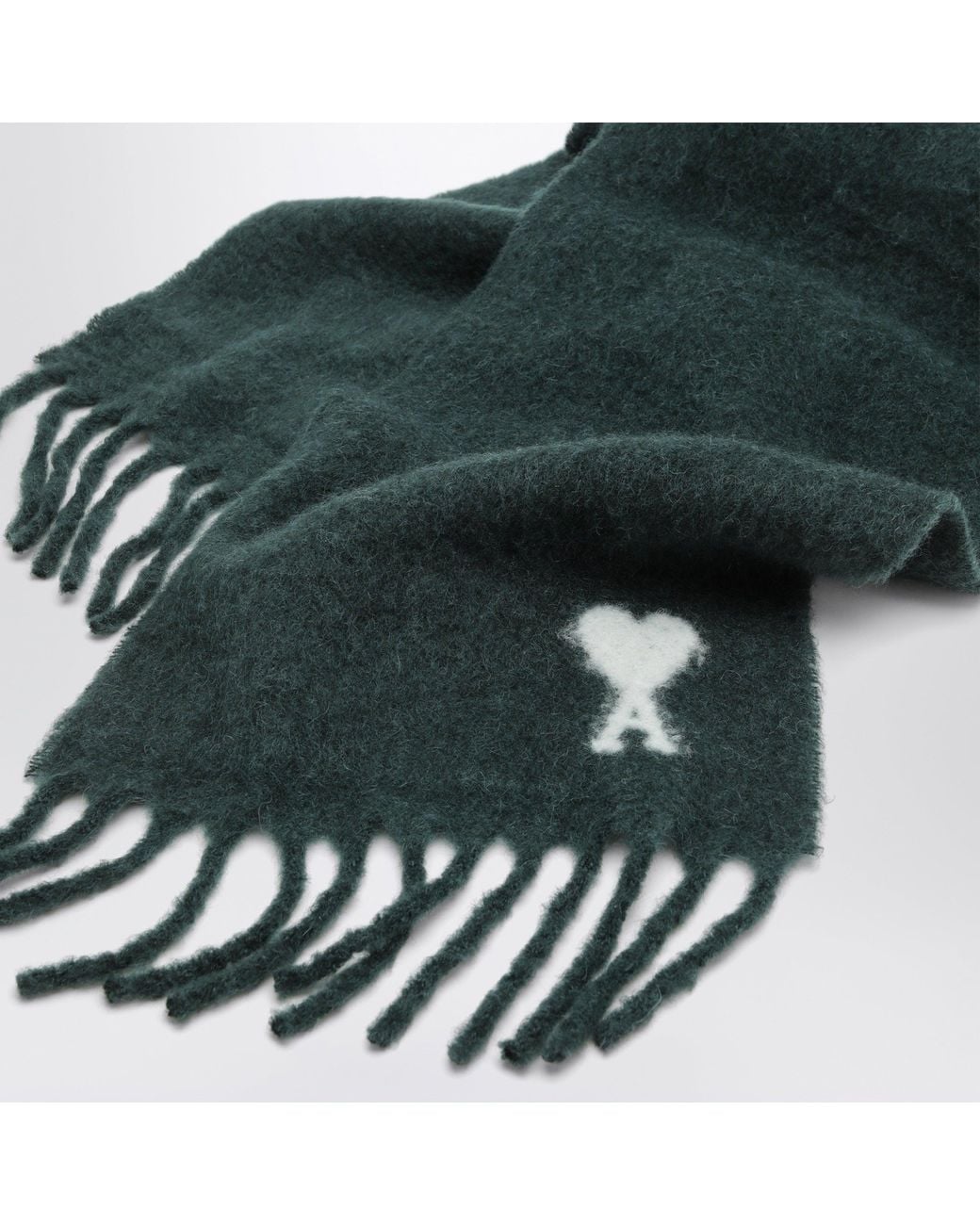 AMI Green Bottle Ami De Coeur Scarf for men