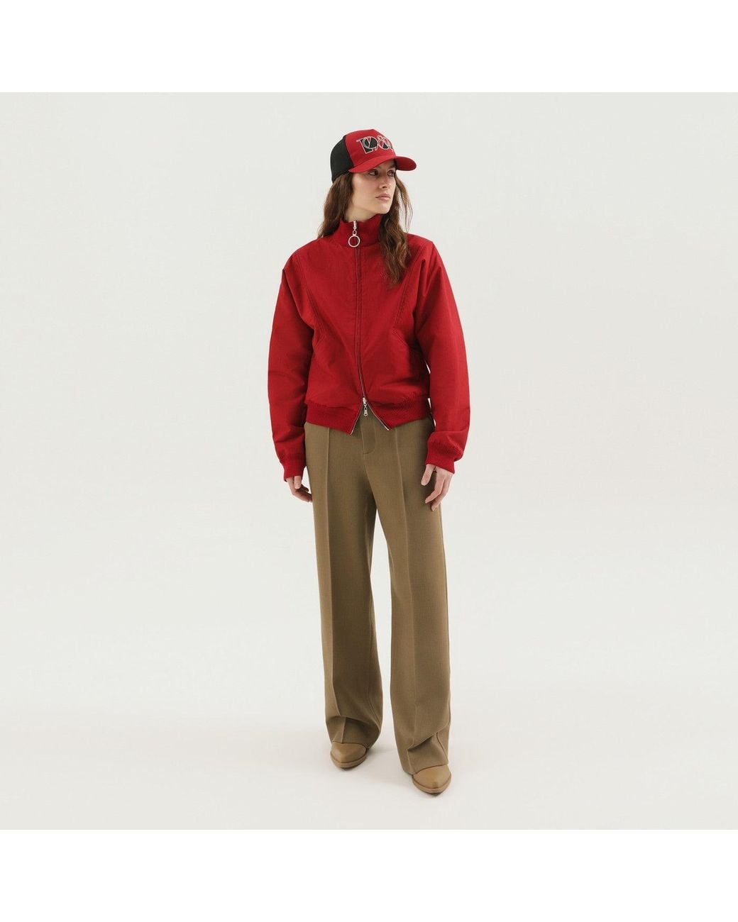 1989 STUDIO Natural Straight Leg Wool Pants