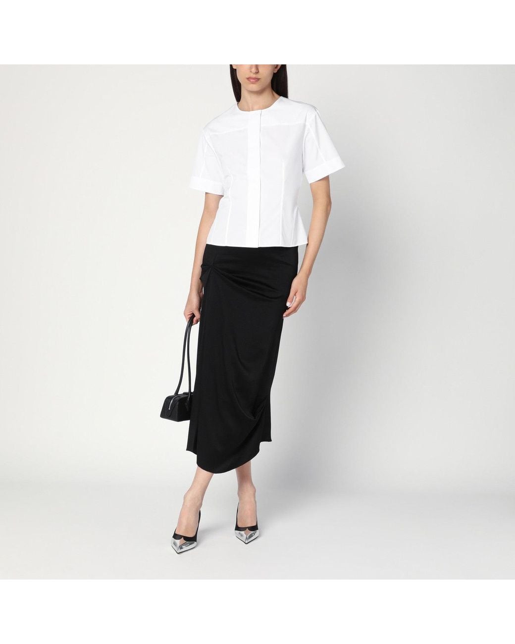 McQueen White Corset Shirt