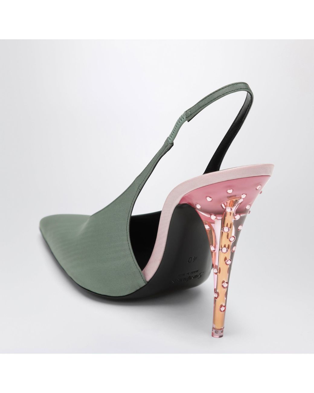 Saint Laurent Metallic Loredana Slingback Pumps