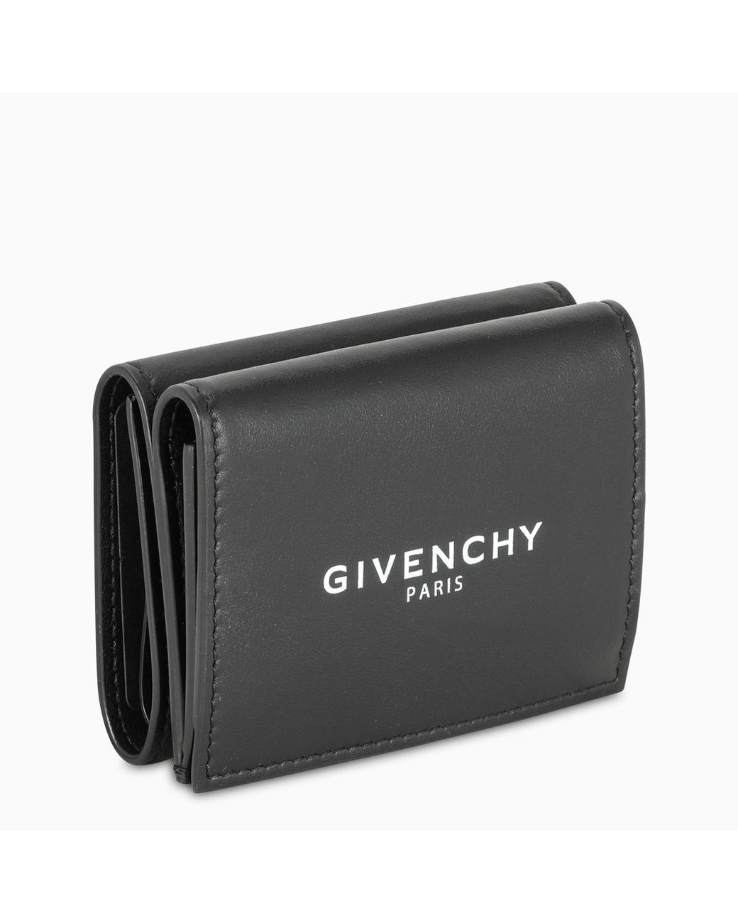 Givenchy Black Leather Compact Wallet for Men - Lyst