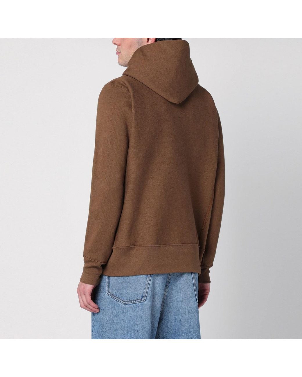 Champion Brown Cotton Hoodie for men