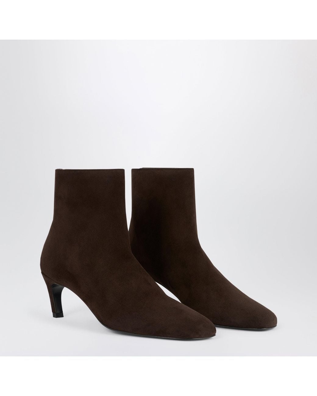Totême  Brown Suede Ankle Boots
