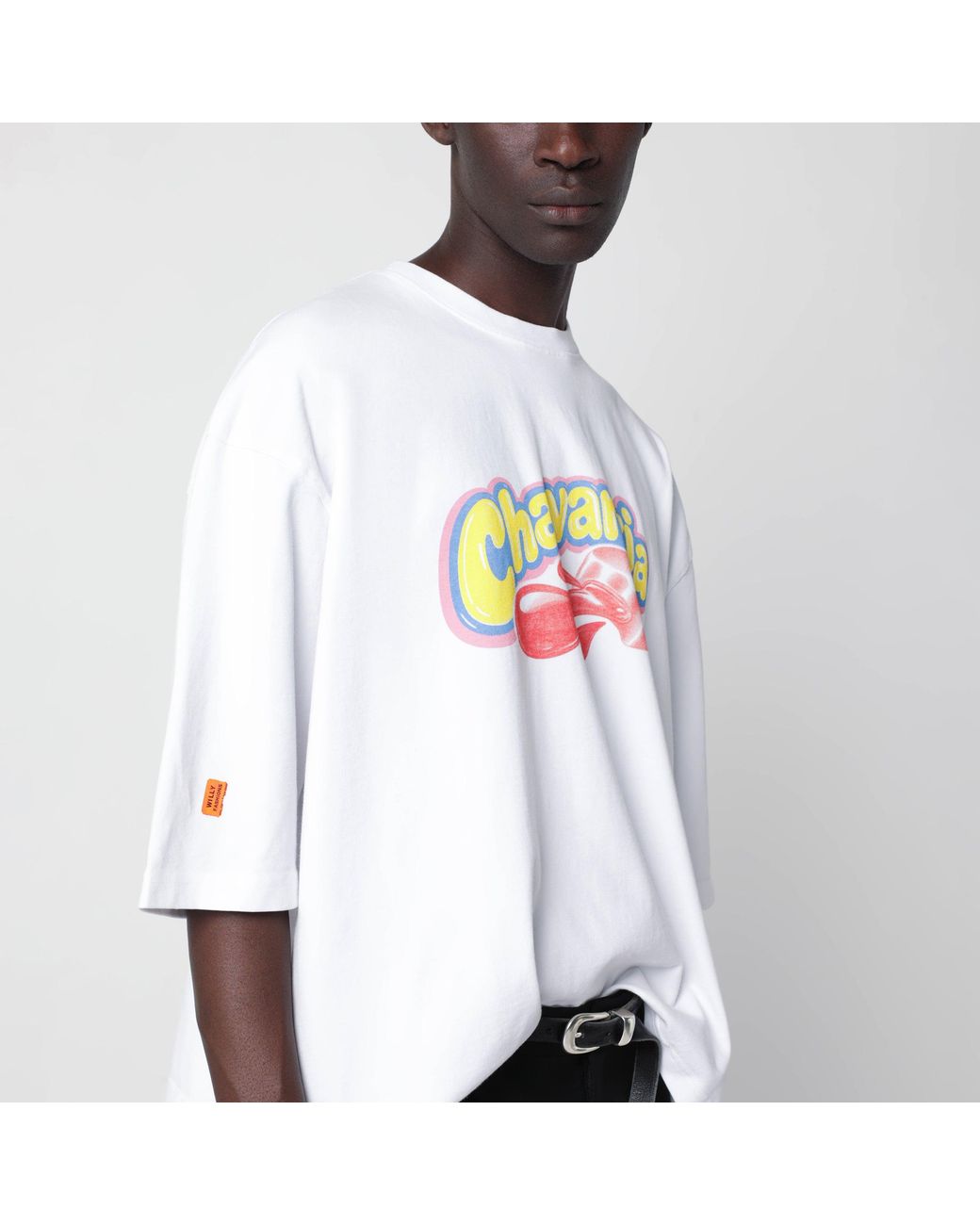 Willy Chavarria White Os Chavaloo Buffalo Cotton T-Shirt for men