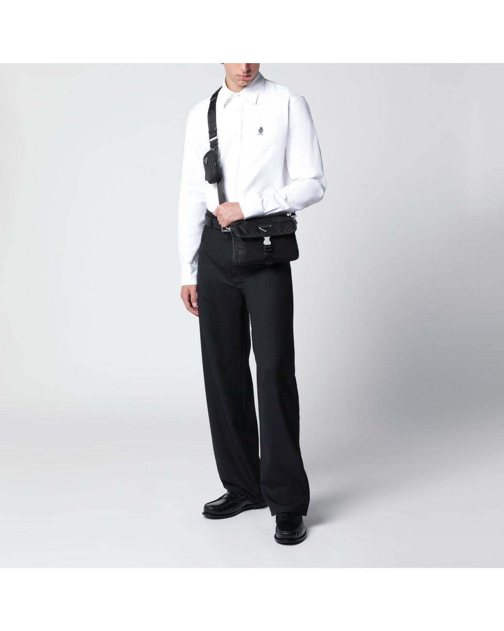 Prada Black Re-Nylon Cross-Body Bag for men