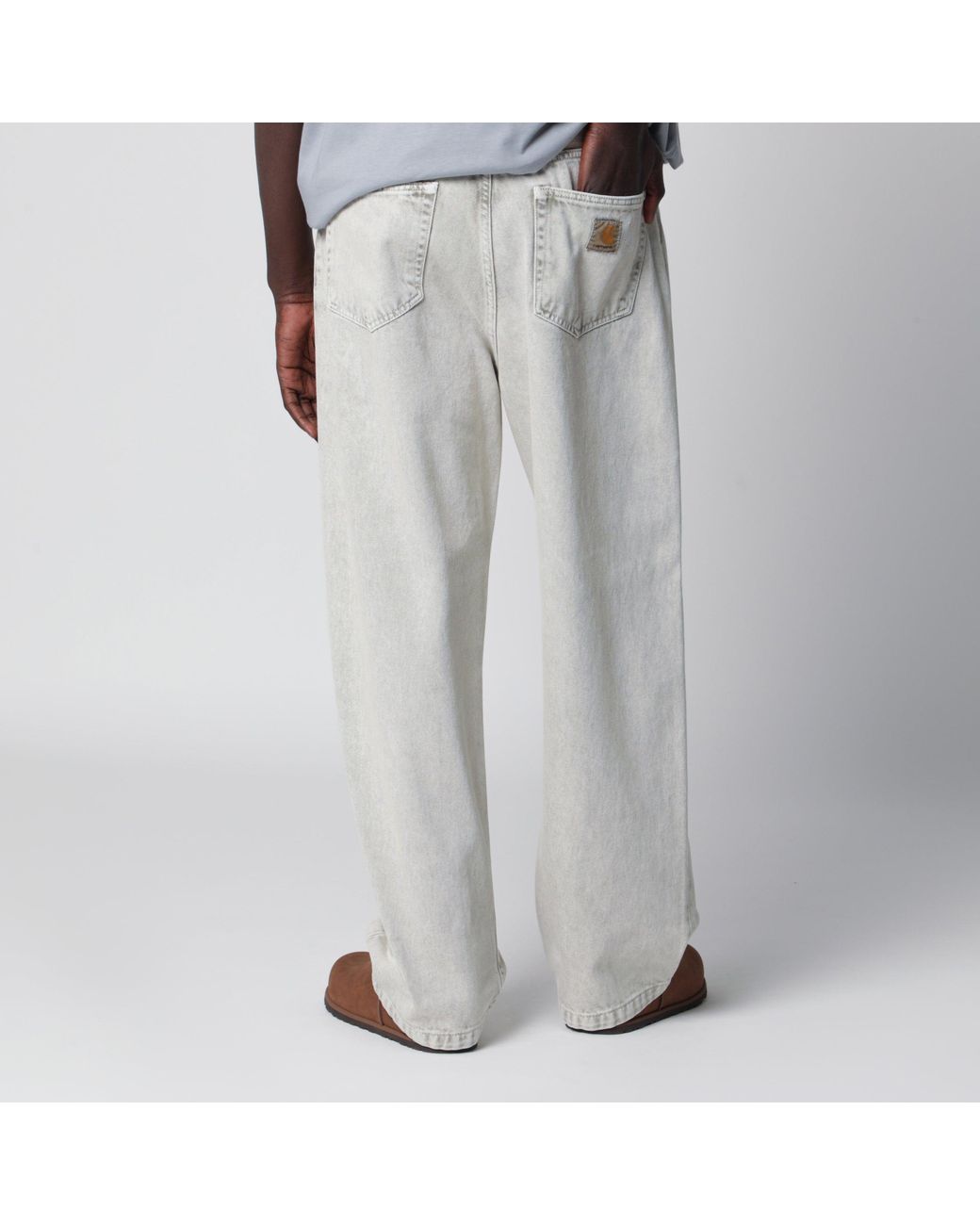 Carhartt Gray Landon Stone-Washed Denim Pants for men