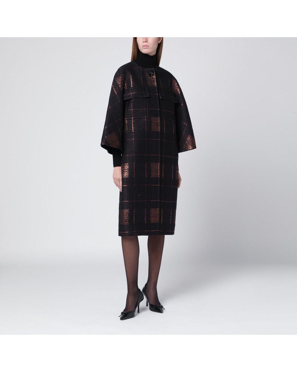 Max Mara Black Cocoon Coat