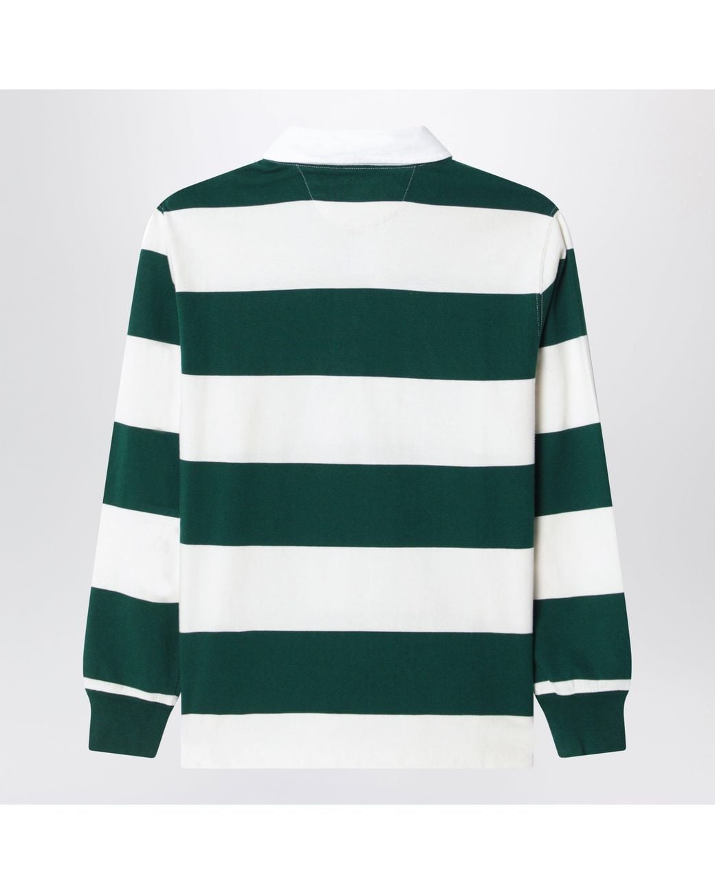 Polo Ralph Lauren Green And Striped Cotton Polo Shirt