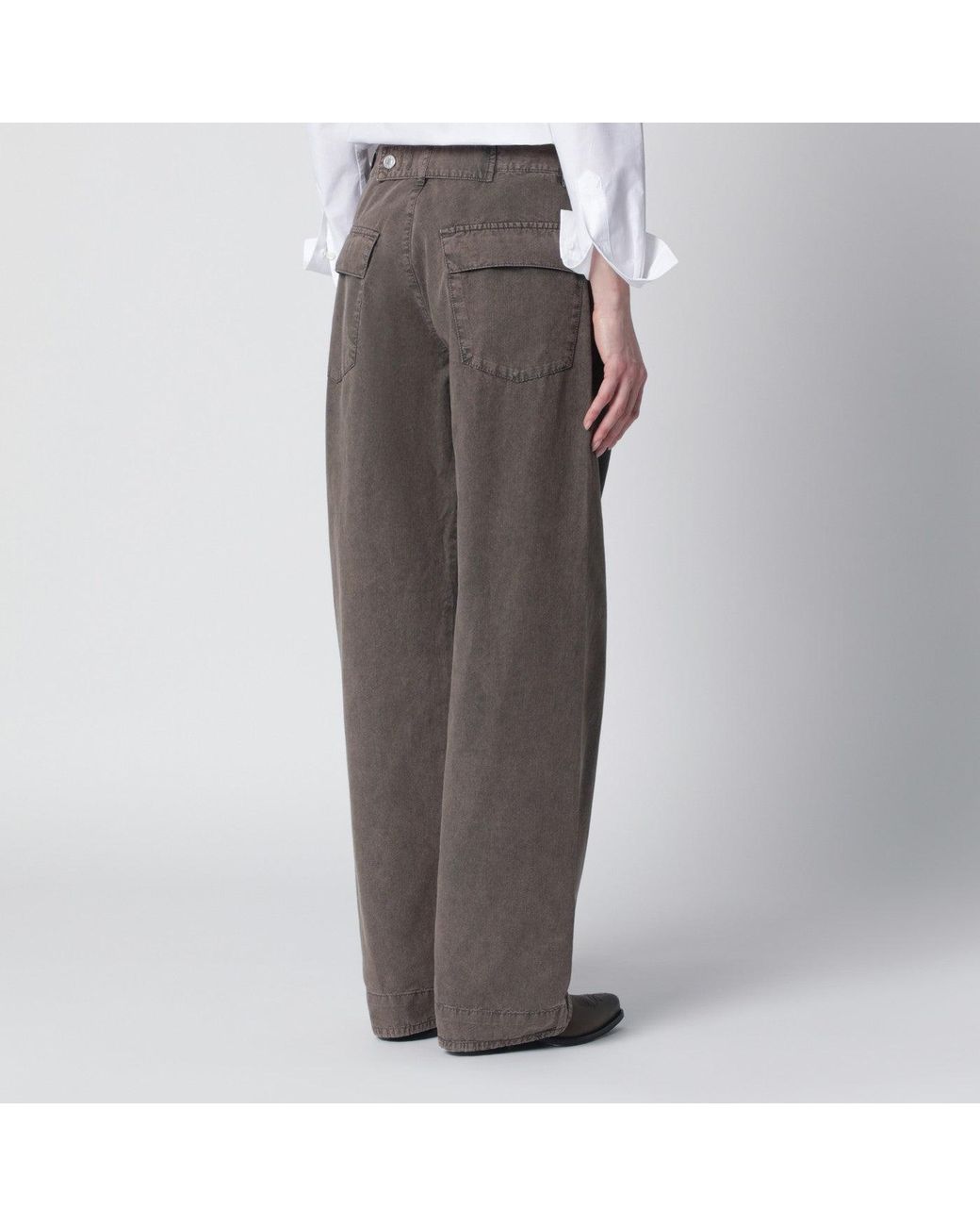 Jean Ample Vert Délavé 6397 en coloris Gray