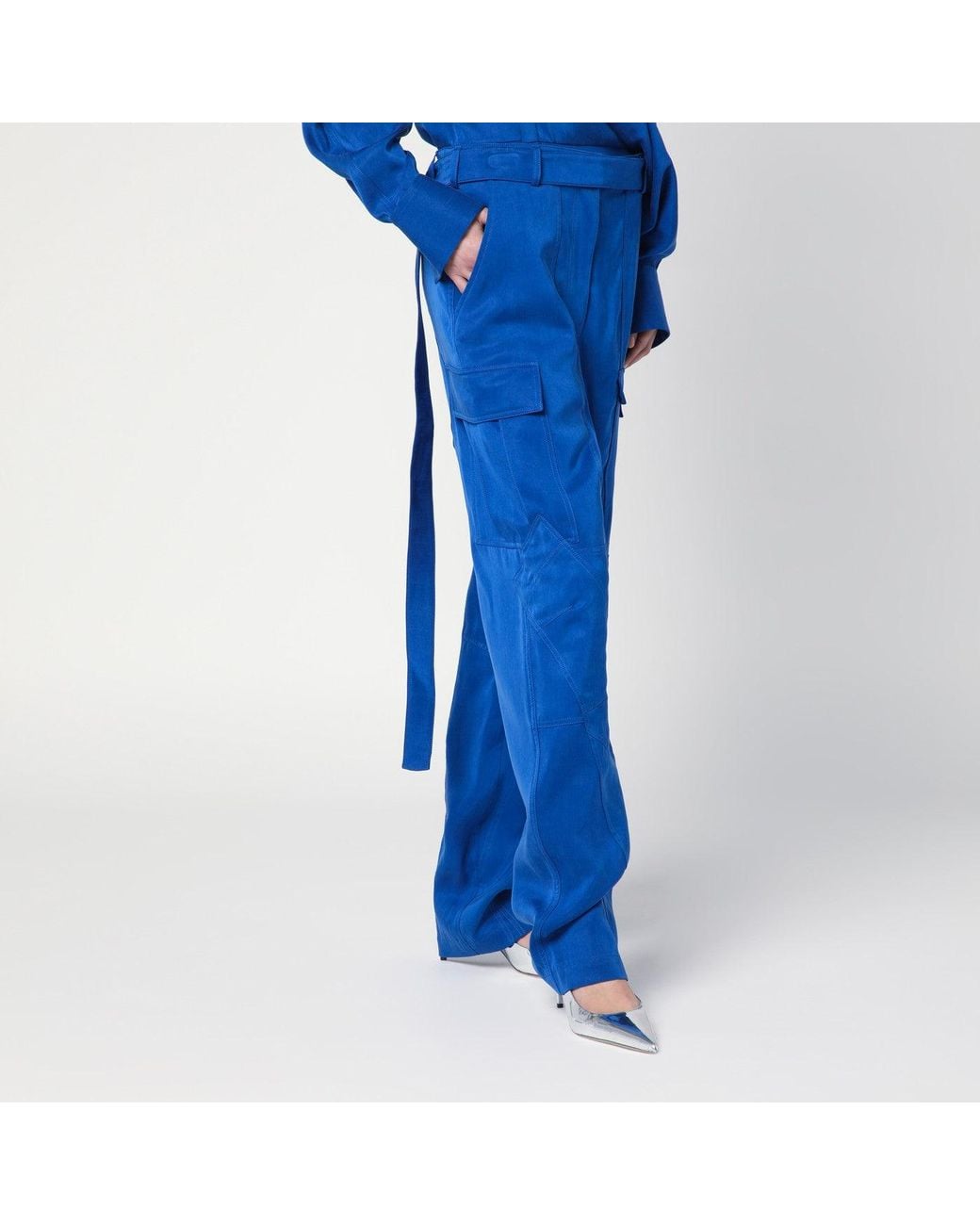 Ferragamo Blue Electric Cargo Trousers