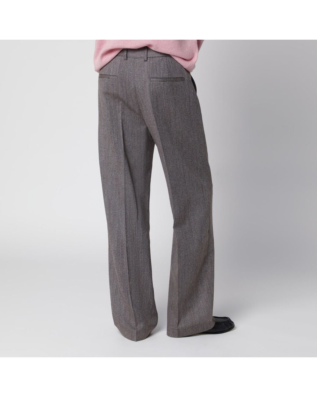 Séfr Gray Mélange Tailored Trousers for men