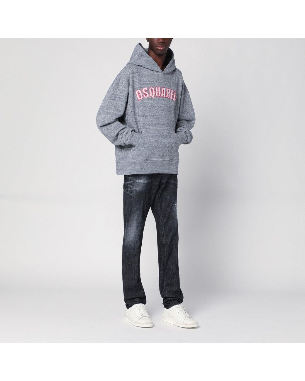 DSquared² Gray Cotton Sweatshirt With Logo for men