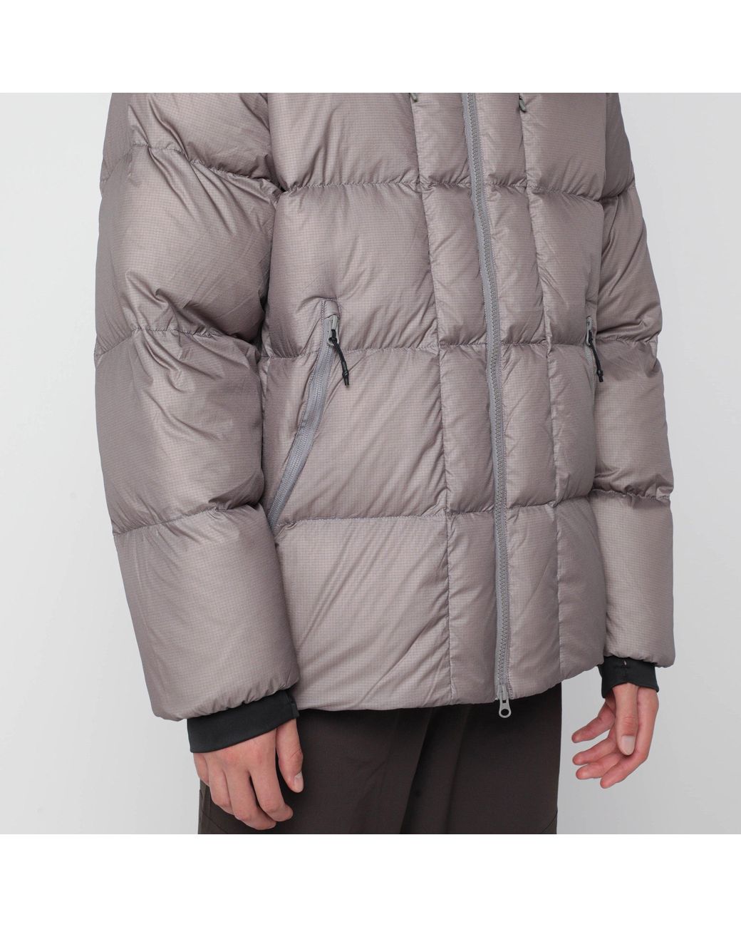 Hiking Patrol Gray Slate Nylon Down Jacket for men