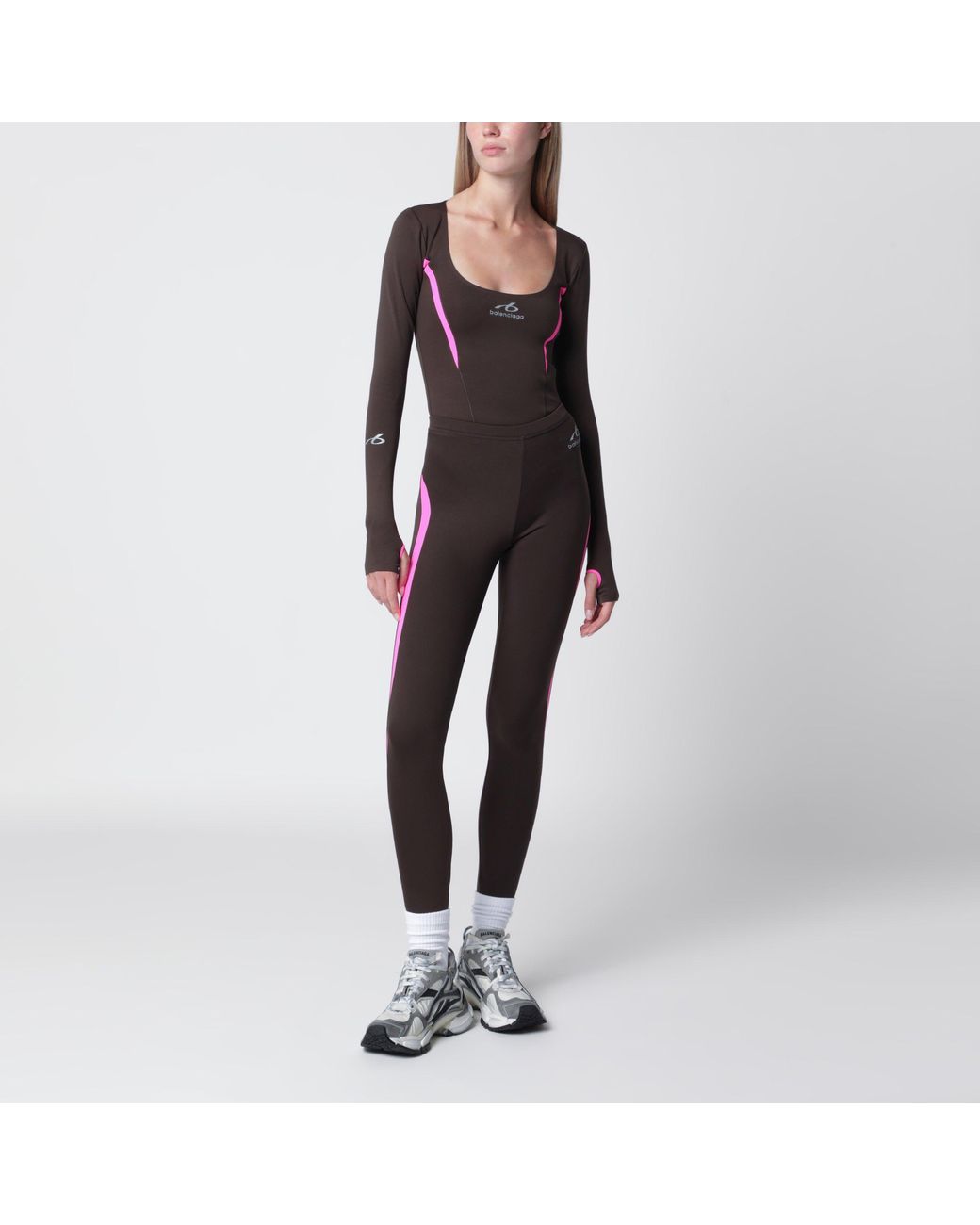 Balenciaga Brown Techwear Leggings