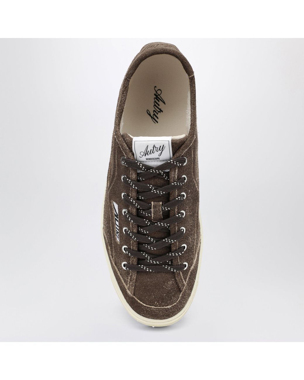 Autry Brown Windscape Low Suede Sneakers for men