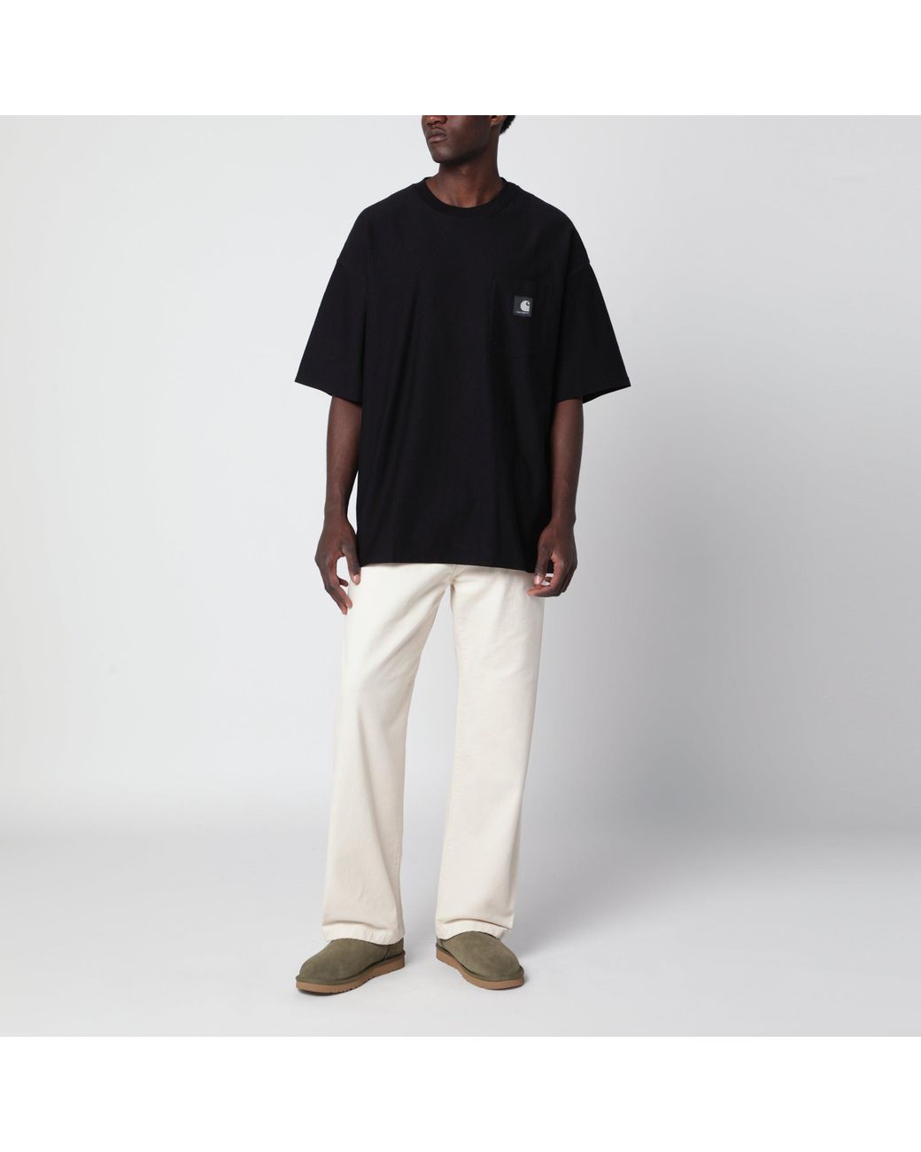 Carhartt Black Og Loose Organic Cotton T-Shirt for men