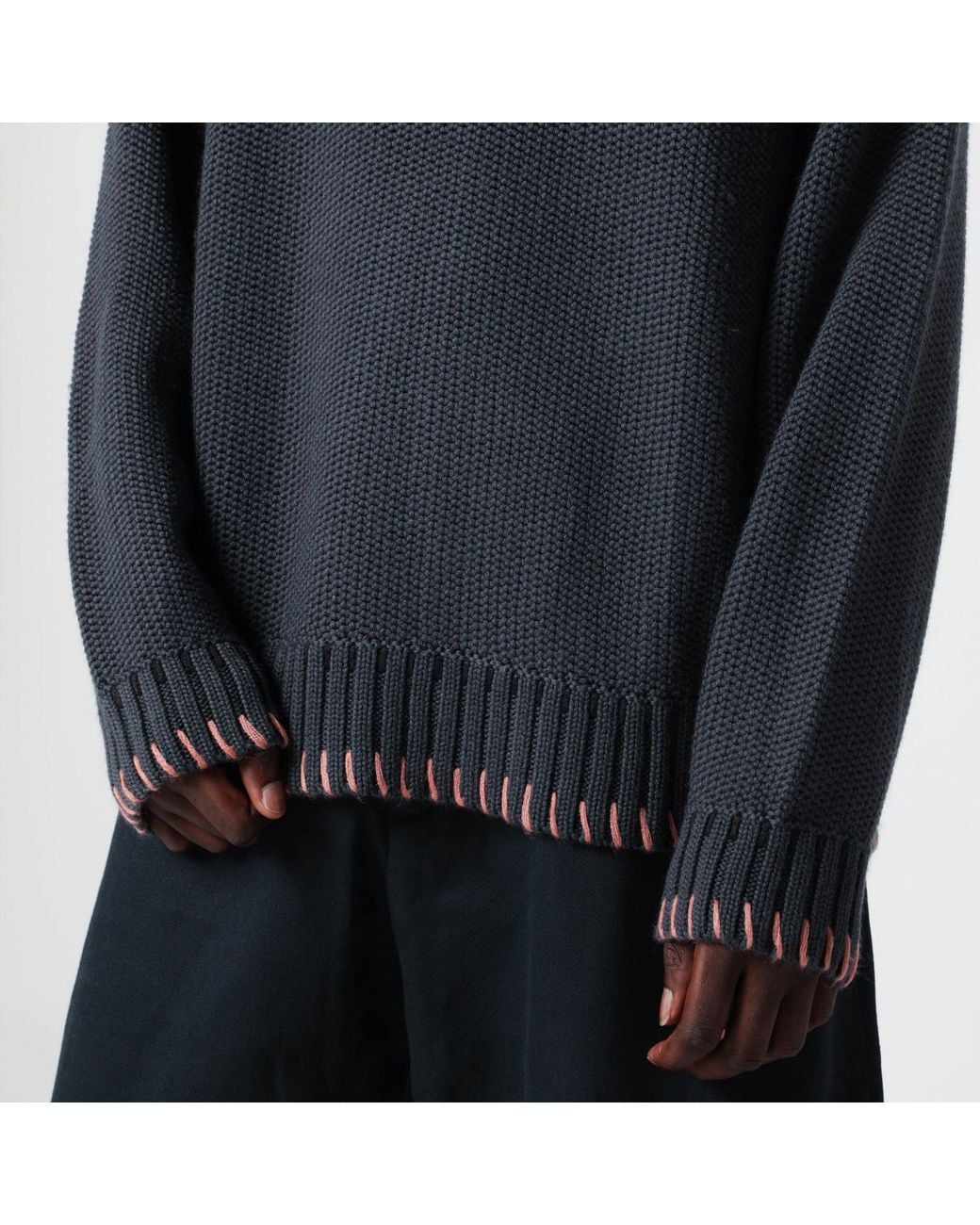 YMC Blue Wool Sweater for men