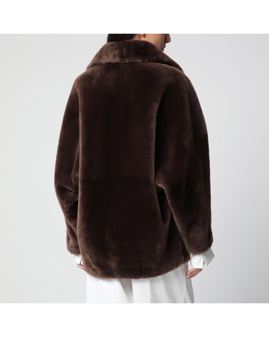 Blancha Black Oak Zip-Up Shearling Jacket