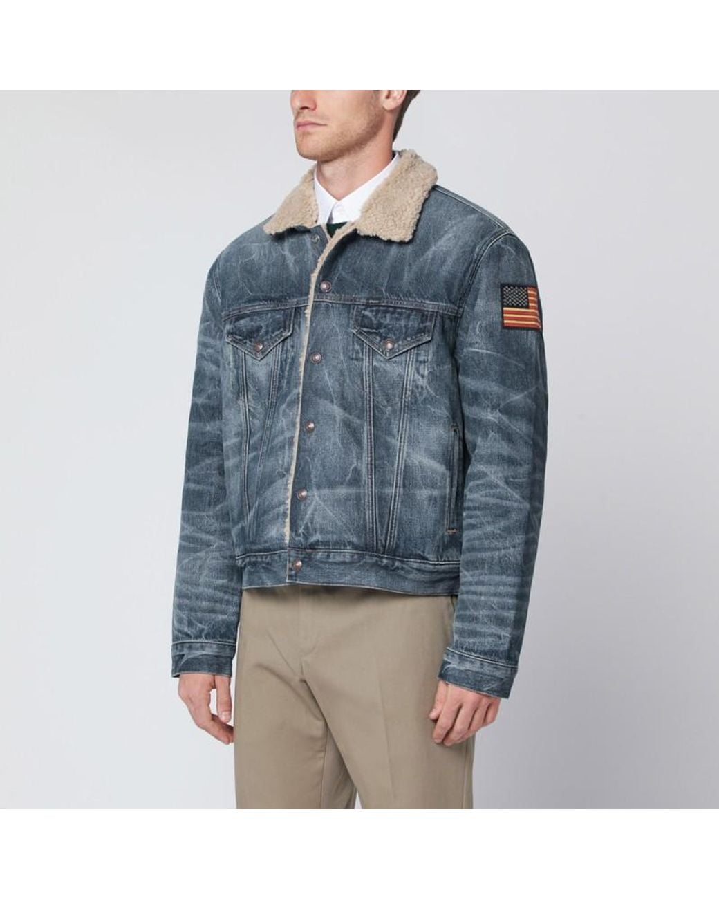 Polo Ralph Lauren Denim Trucker Jacket Lined in Blue for Men