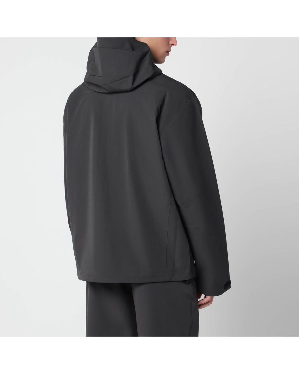 Hiking Patrol Black Charcoal Hooded Jacket for men