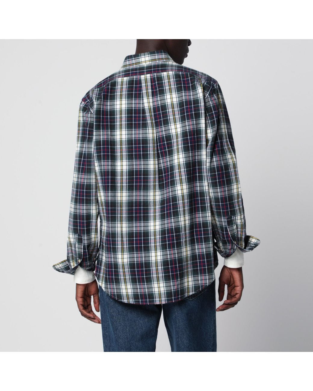 Polo Ralph Lauren Blue Tartan Oxford Cotton Shirt for men