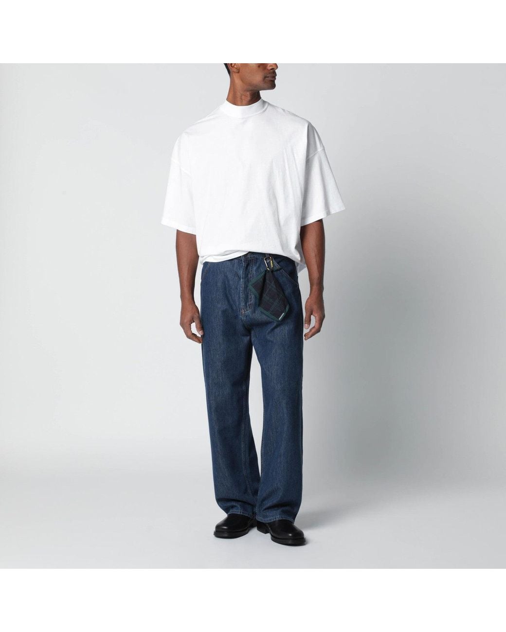 DARKPARK Blue Cotton Blend Jeans for men