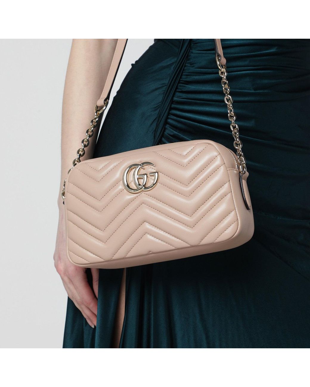 Gucci Brown Gg Marmont Small Camera Bag