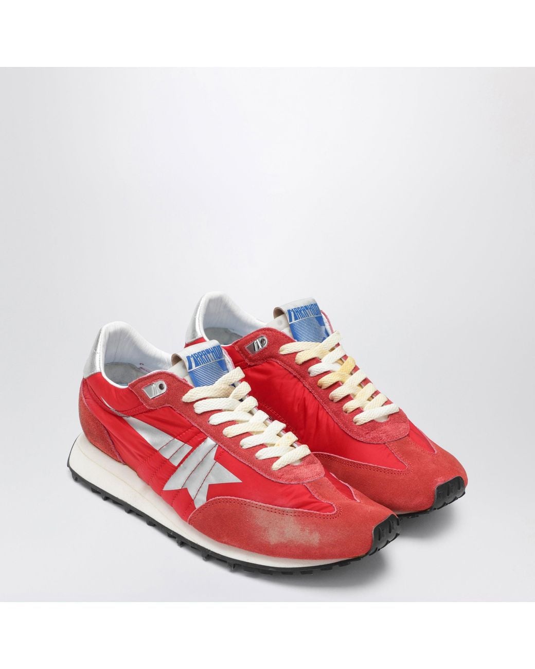 Golden Goose Deluxe Brand Red Marathon Distressed Sneakers for men