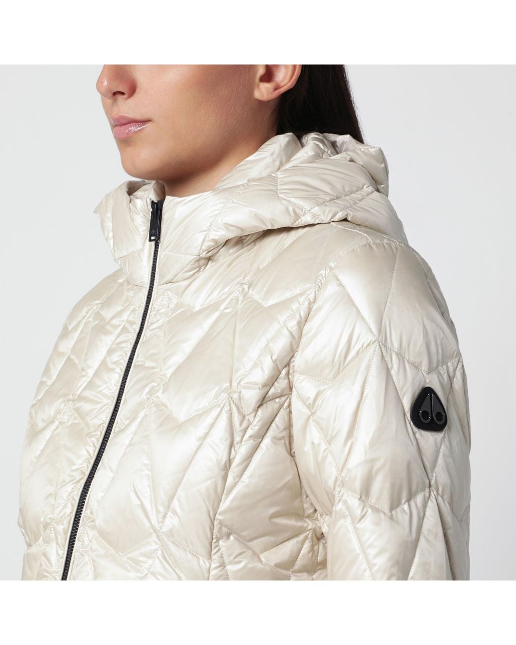 Moose Knuckles White Iceberg Alabaster Quilted Down Jacket