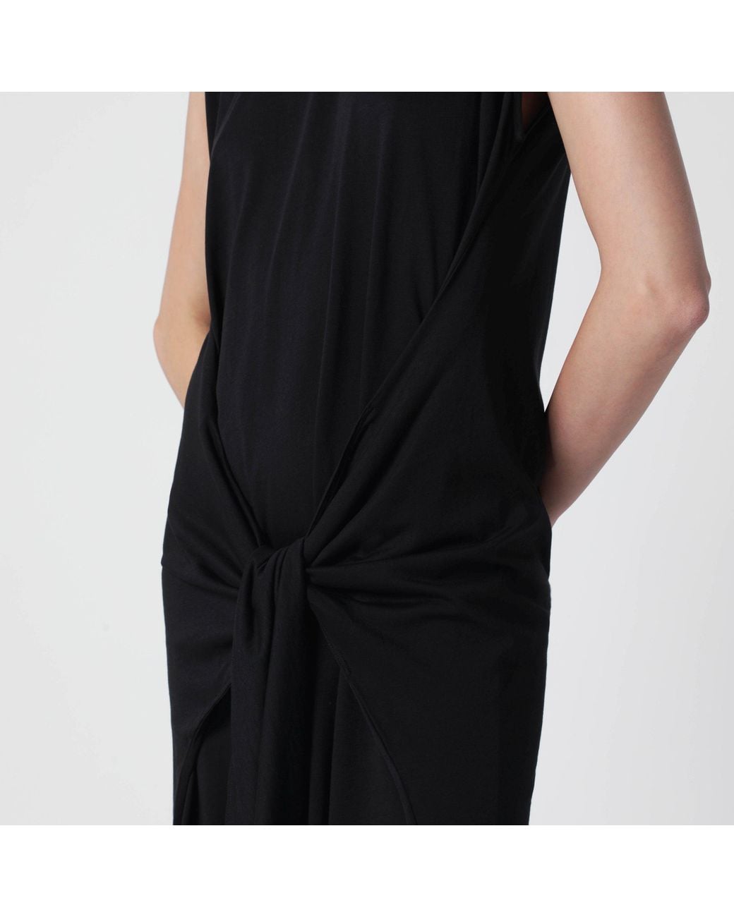 Totême Black Maxi Jersey Dress With Belt