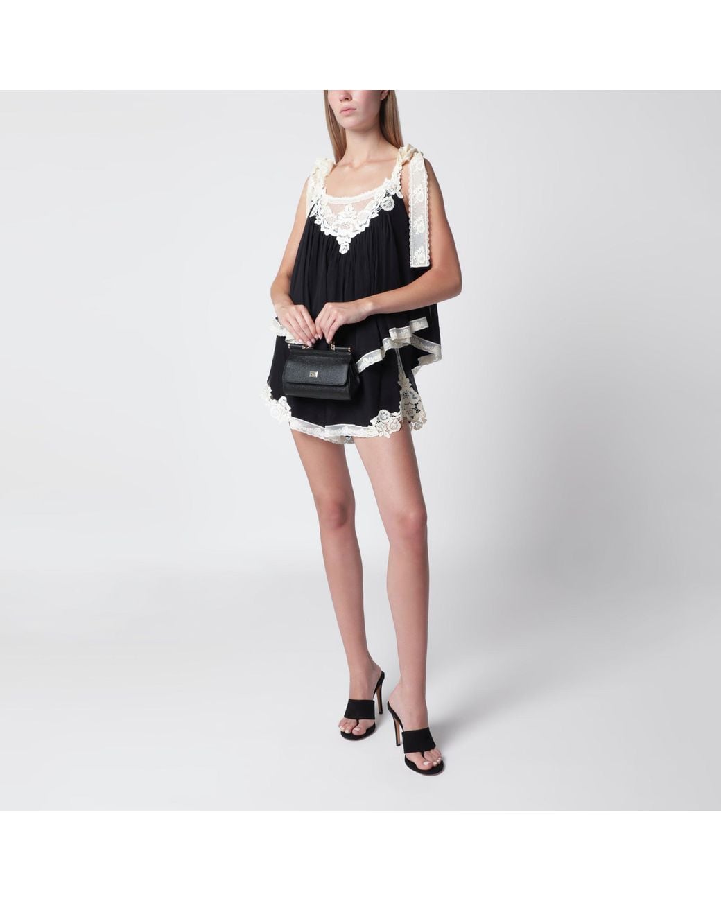 Dolce & Gabbana Black Small Sicily Handbag