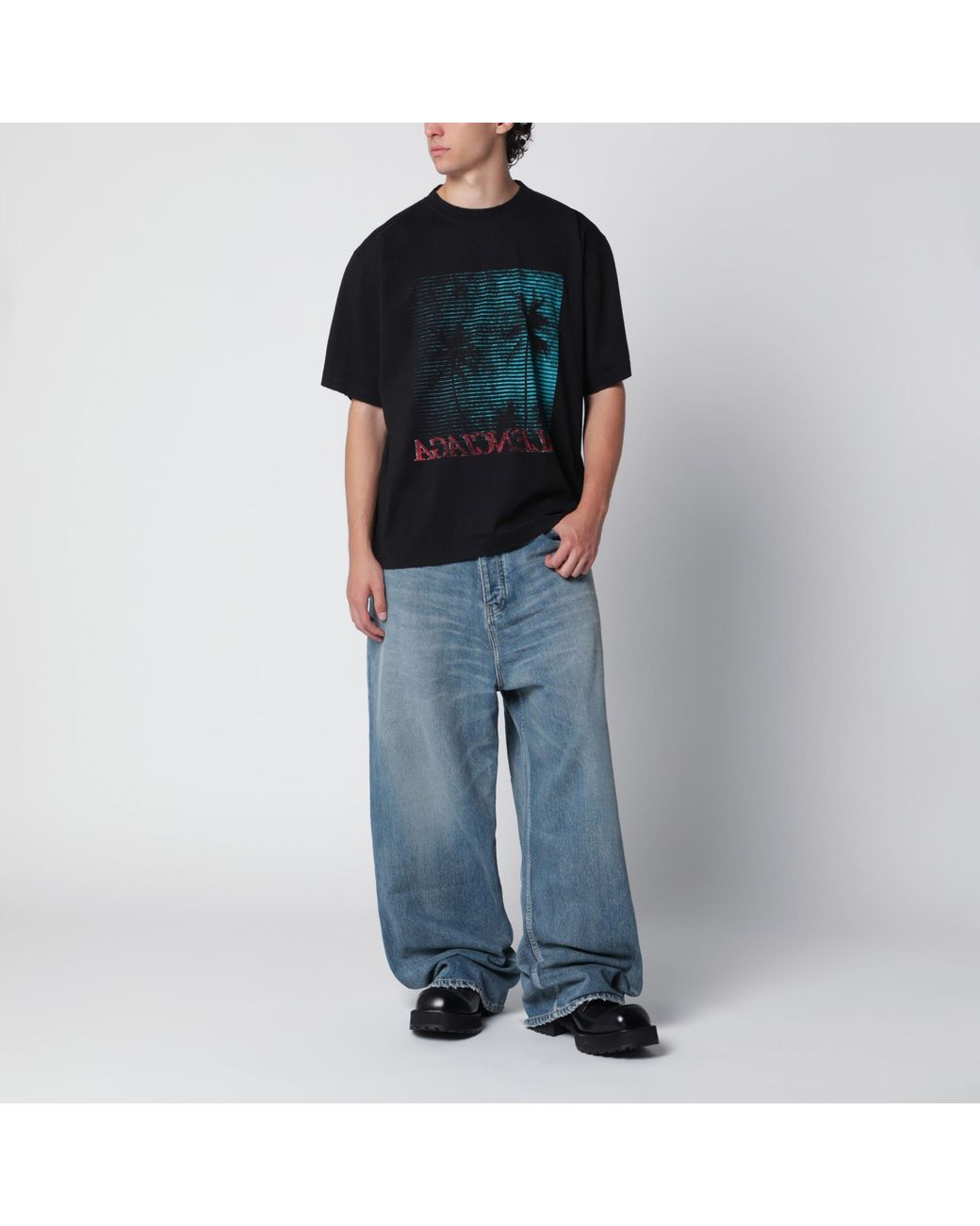 Balenciaga Blue Baggy Jeans for men