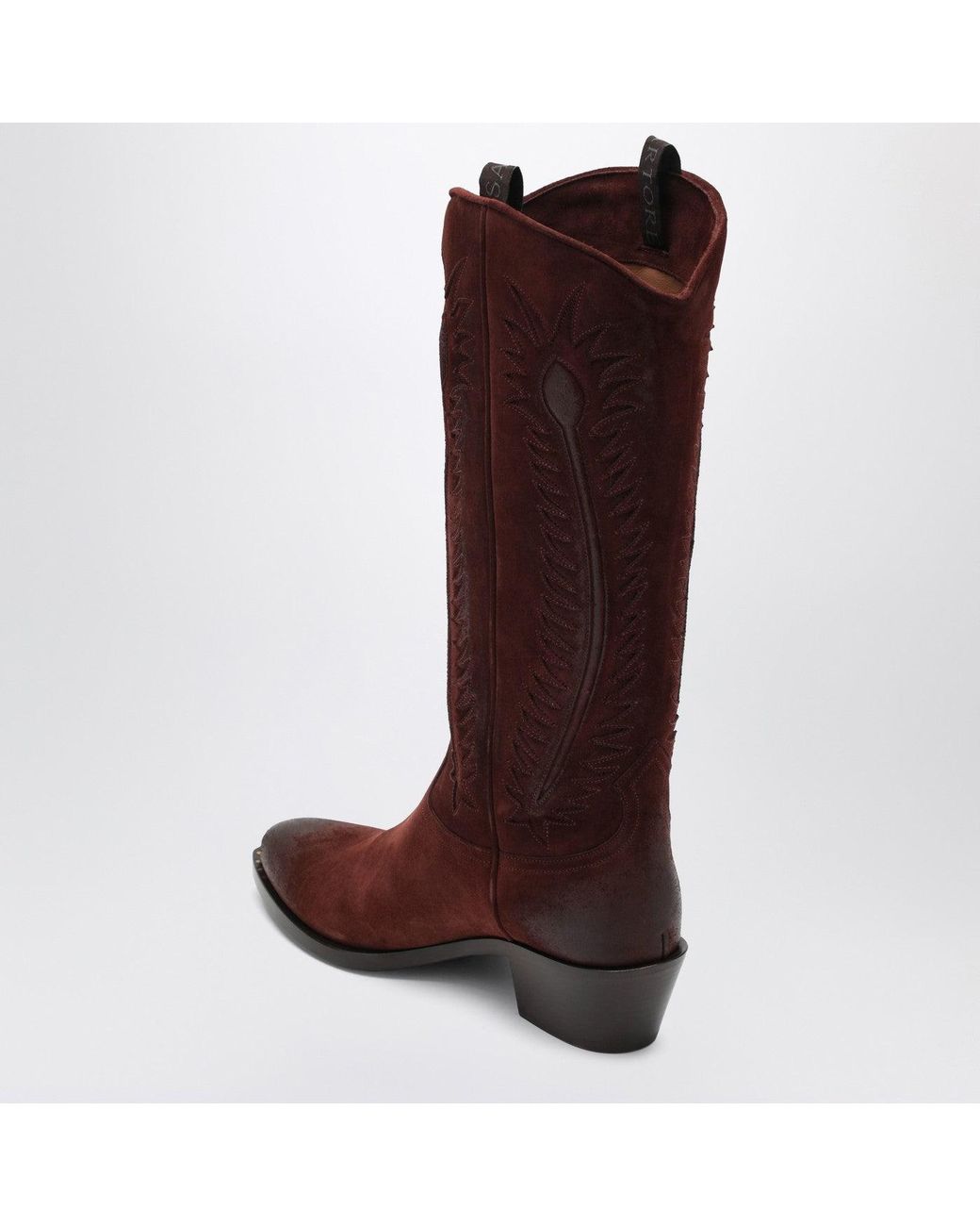 Sartore Brown Suede Frida Western Boot