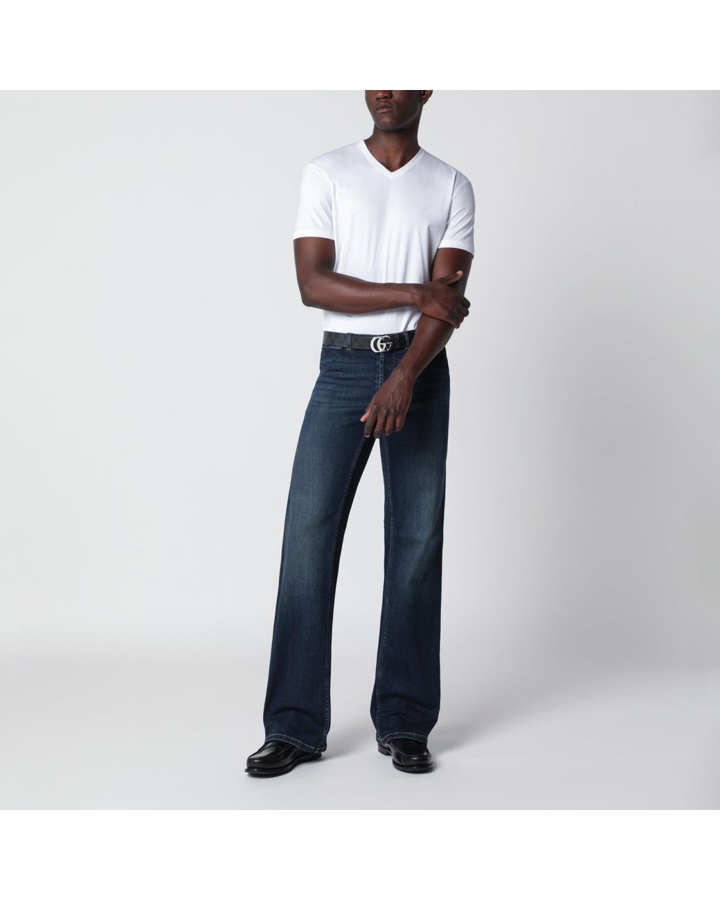 Gucci White Stretch Modal T-Shirt for men