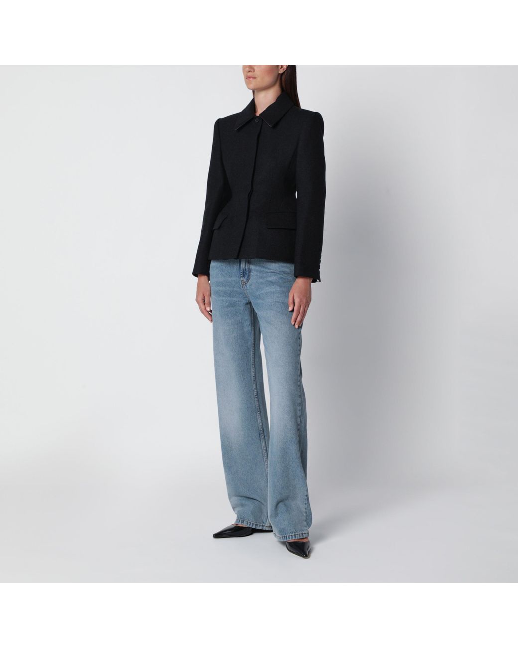 Source Unknown Black Single-Breasted Jacket