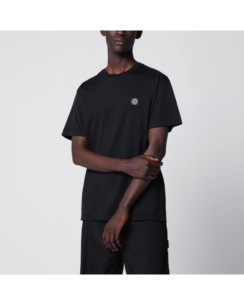 Stone Island Black Slim-Fit Cotton T-Shirt for men