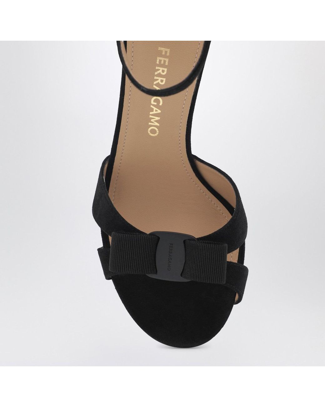 Ferragamo Black Vara Bow Sandal
