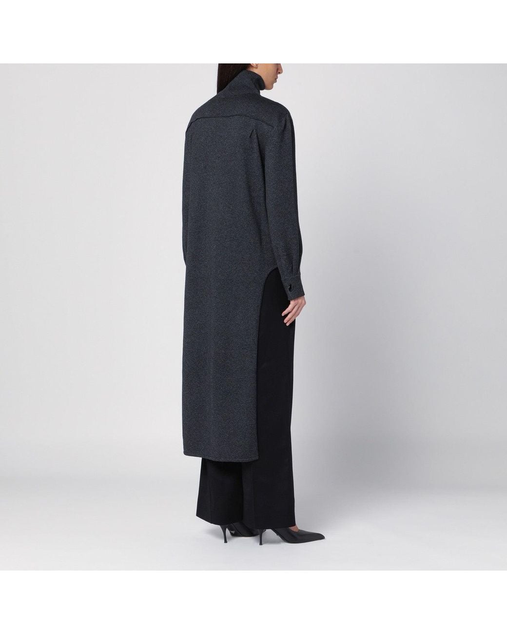 Givenchy Blue Dark Turtleneck With Drawstring