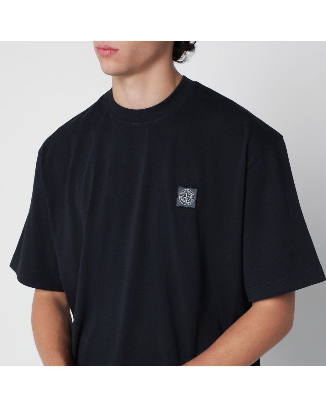 Stone Island Black Short-Sleeved T-Shirt for men