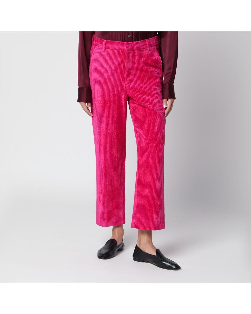 Sanderlak Pink Cadillac Corduroy Cropped Pants