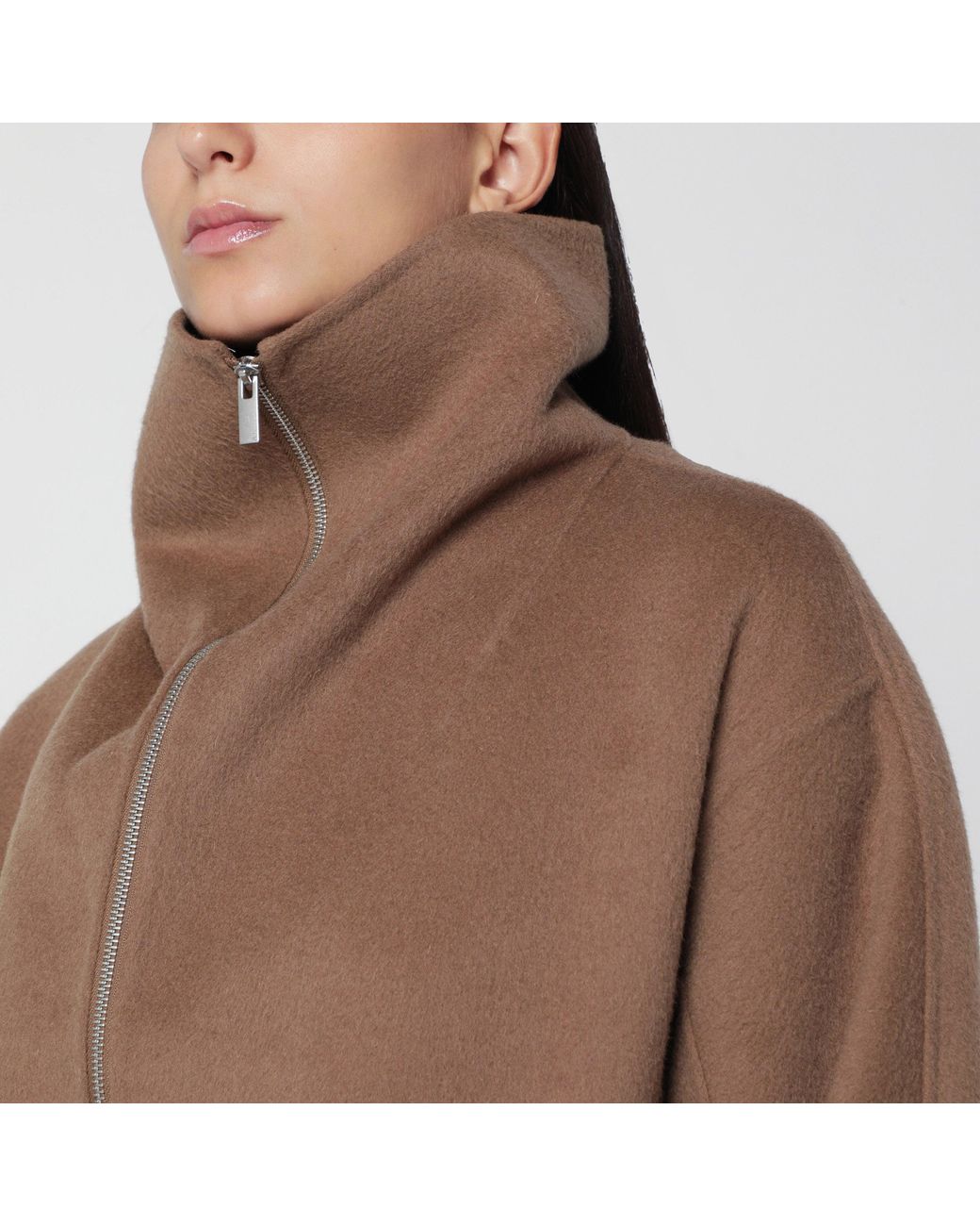 Almada Label Brown Lindy Tan Double-Face Wool Jacket
