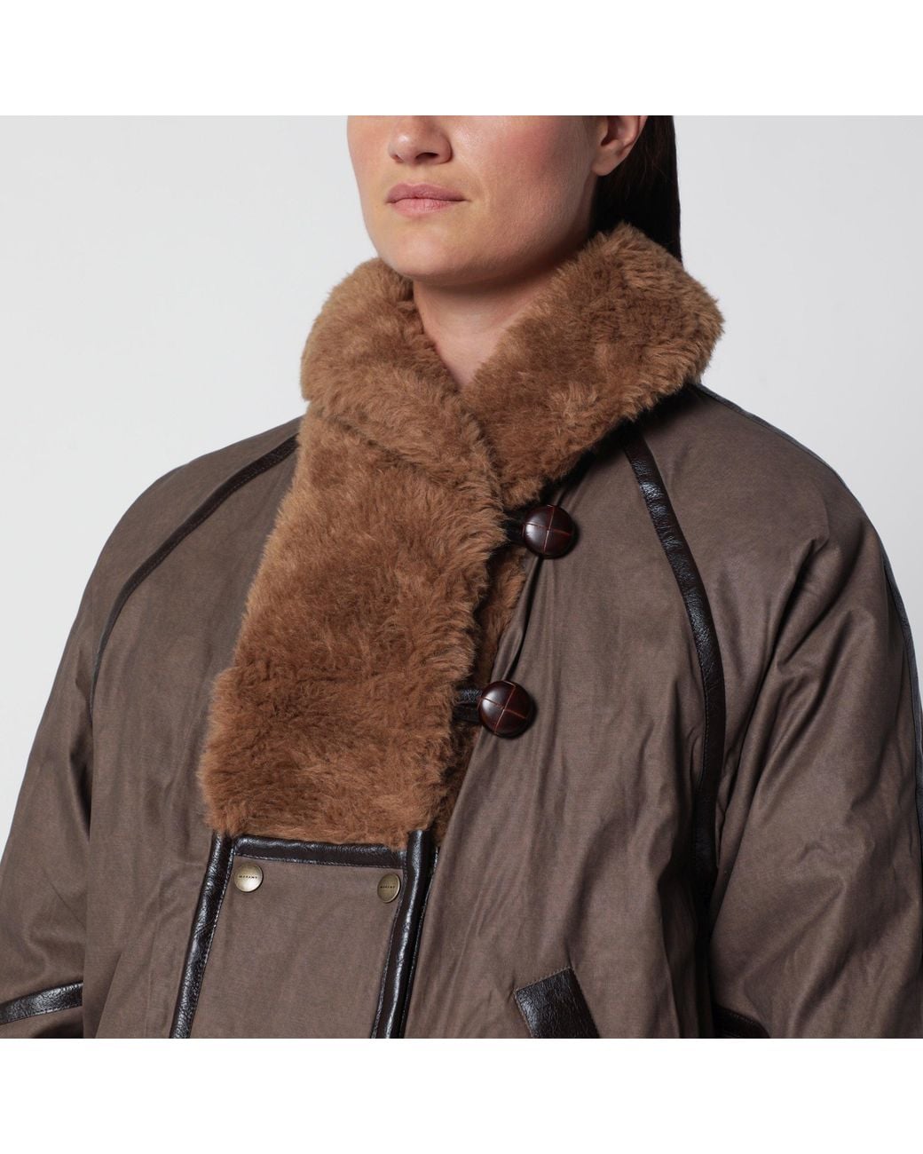 Isabel Marant Brown Olinka Coated Cotton Parka
