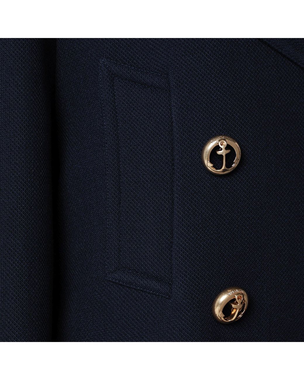 Balenciaga Black Long Textured Wool Pea Coat