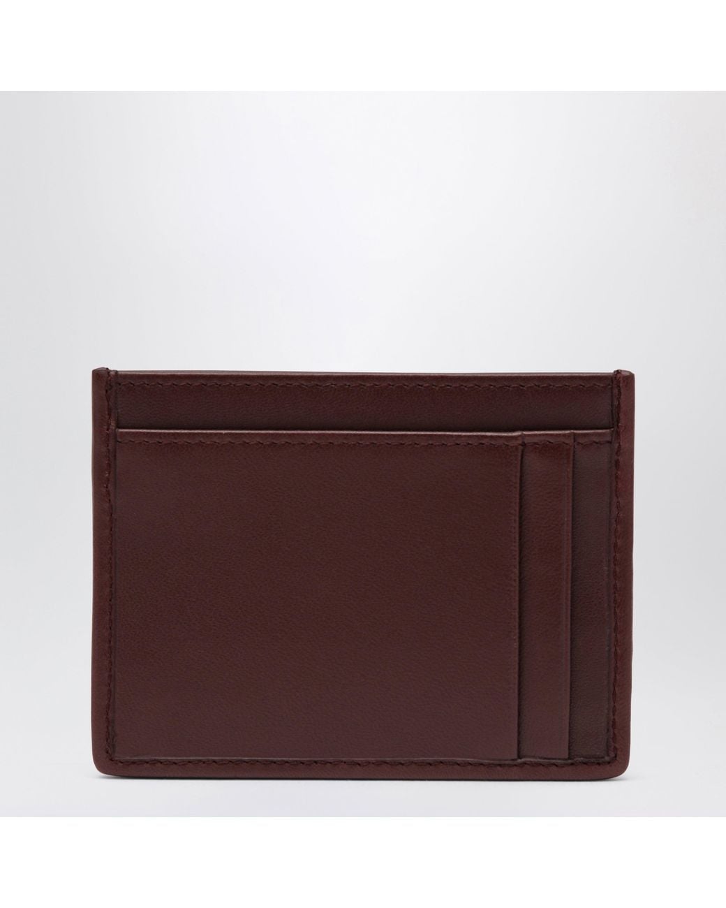 Miu Miu Brown Bordeaux Matelassé Nappa Card Holder