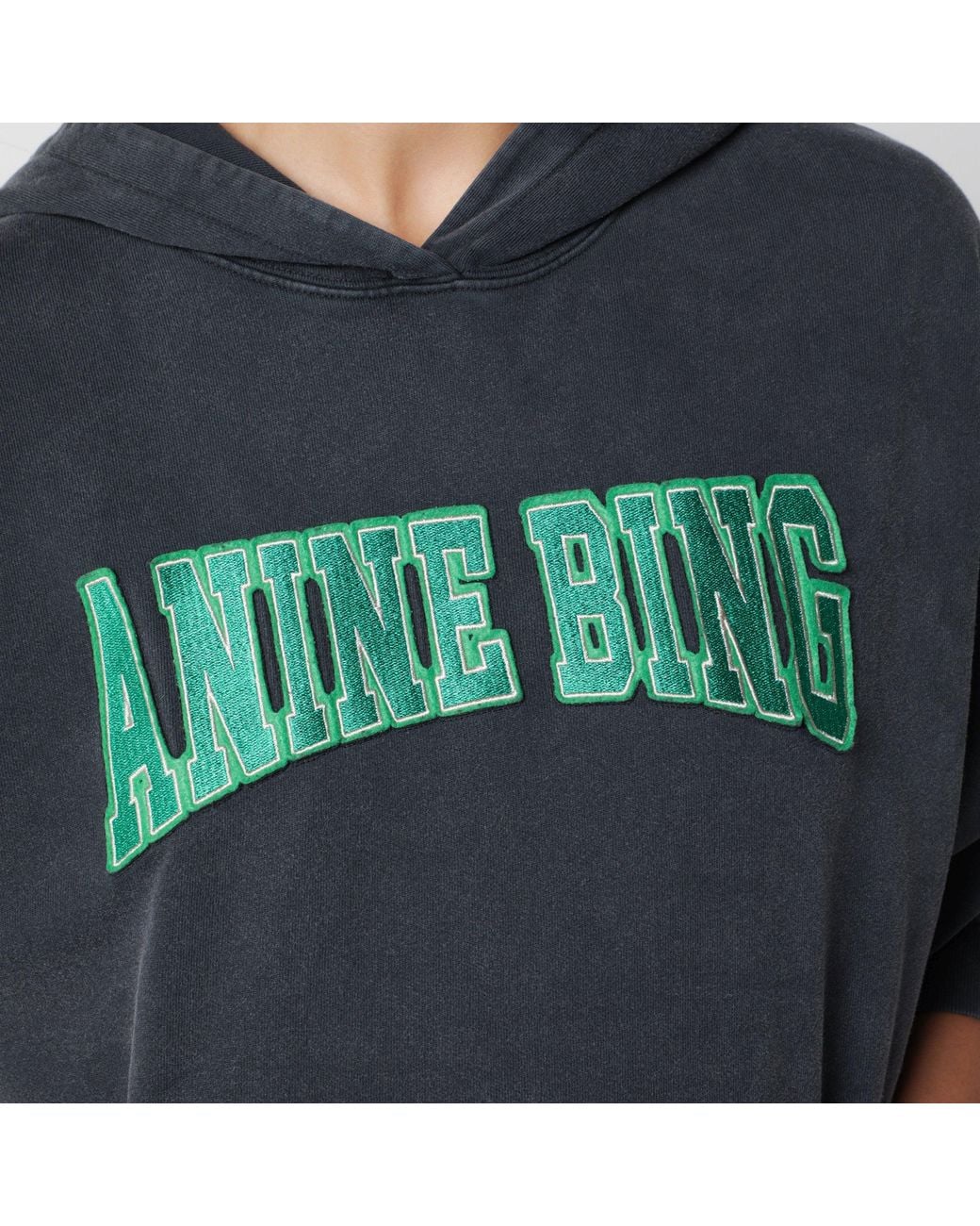 Anine Bing Blue Harvey Hooded Sweatshirt
