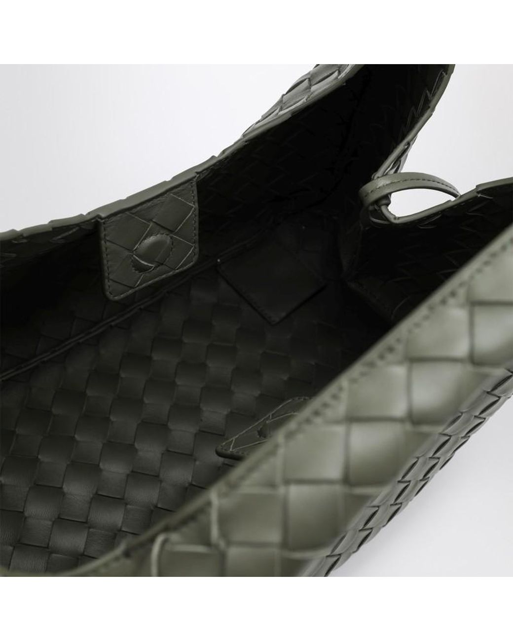 Bottega Veneta Gray Campana Tasche Mittelgroß