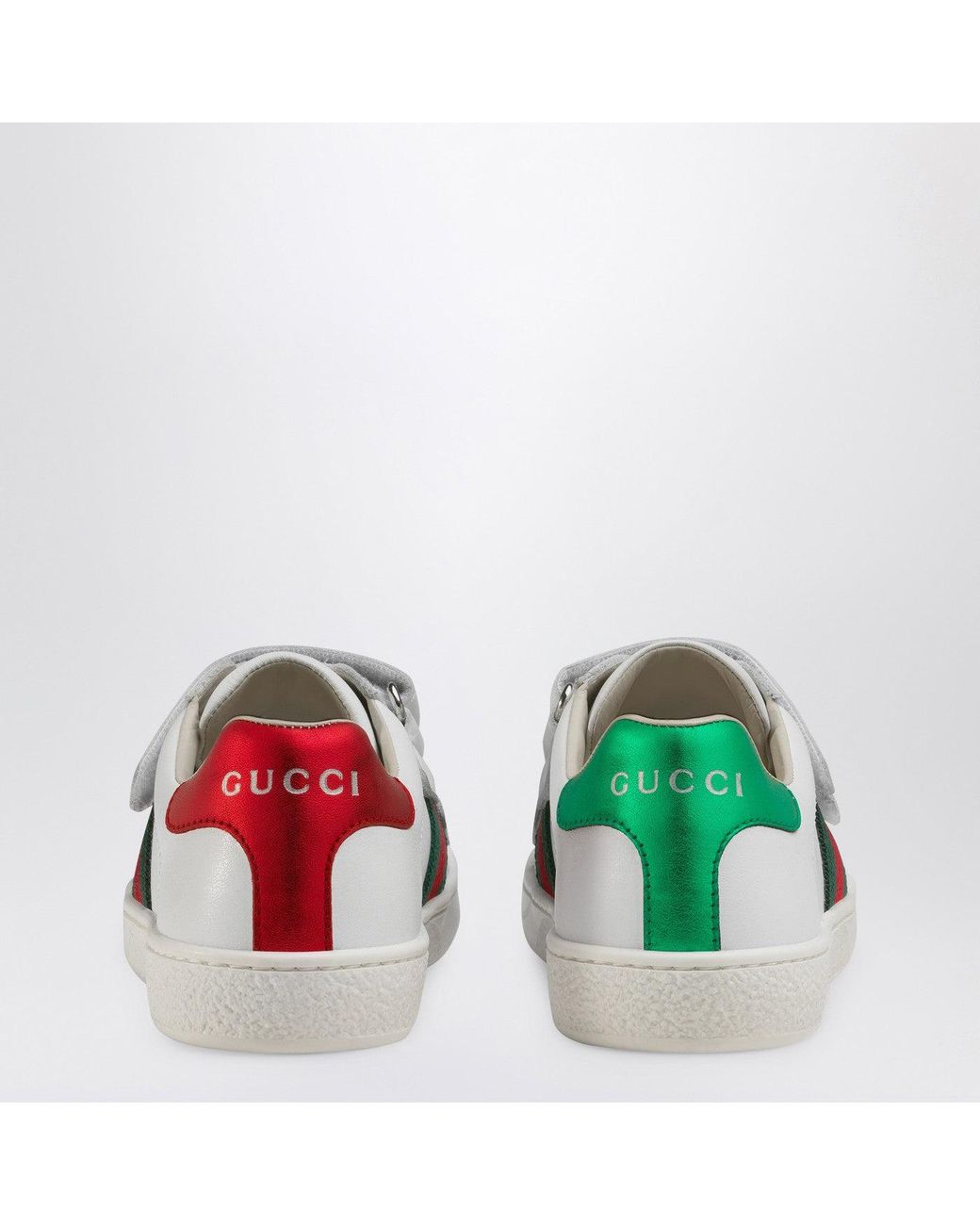 Gucci White Ace Sneakers With Web Ribbon